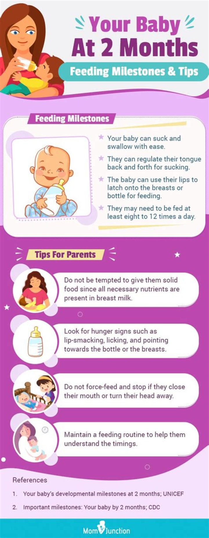 Can a 2 month old recognize mom?