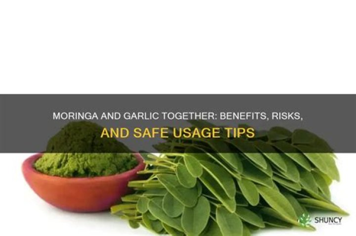 Can I take moringa and garlic together?