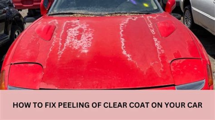 Can peeling clear coat be fixed?