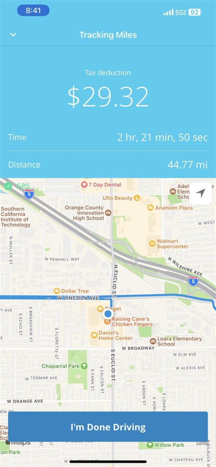 Does Uber track mileage?