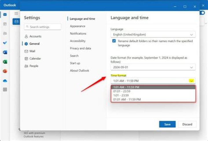 How do I change my timeout in Outlook?