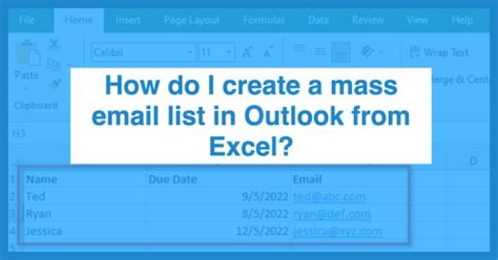 How do I create a mass email list in Outlook?