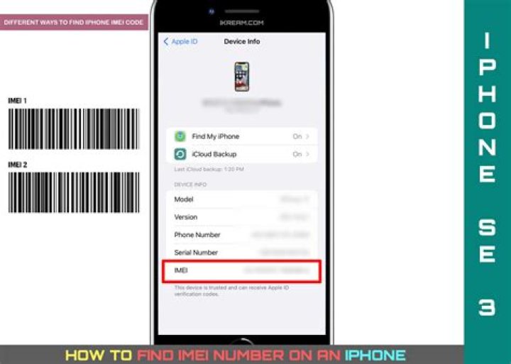 How do I find the IMEI number on a locked iPhone?