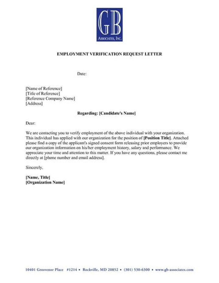 How do I request employment verification letter from HR by email?