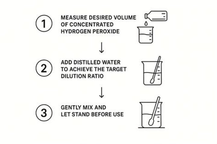 How do you dilute hydrogen peroxide for gargling?