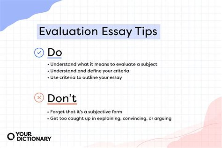 How do you evaluate an assignment?