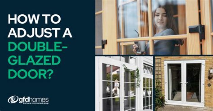 How do you fix a double glazed door that has dropped?