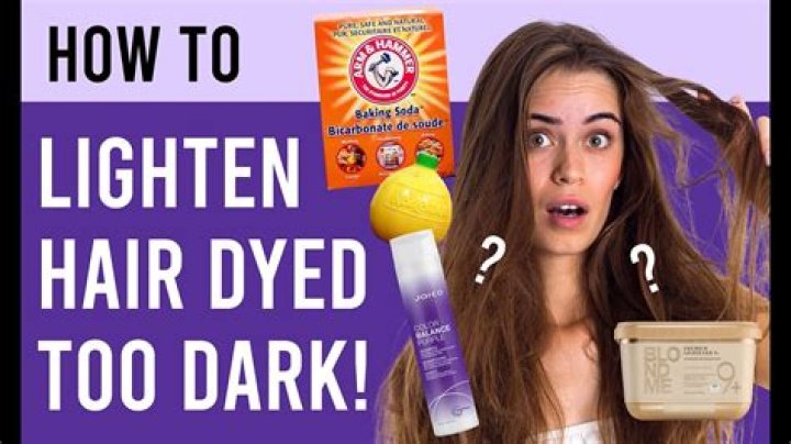 How do you fix hair dyed too dark?
