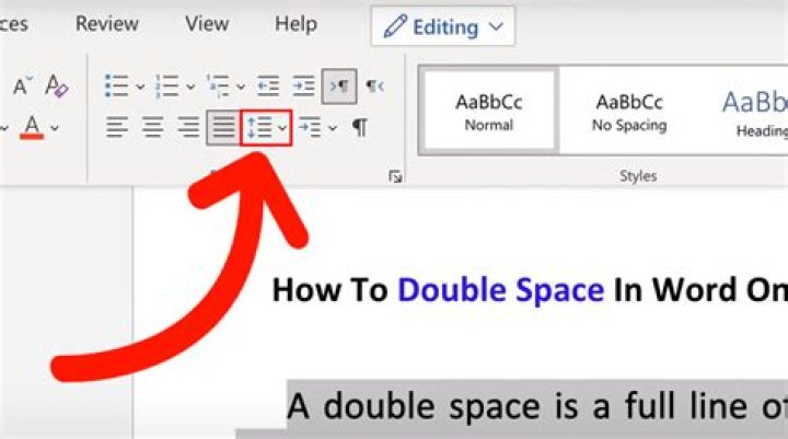 How do you get double spacing on Microsoft Word?