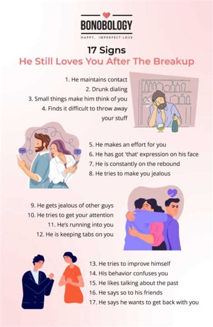 How do you know if he still loves you after a breakup?