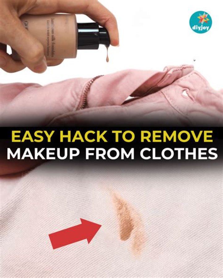How do you remove makeup from clothes?