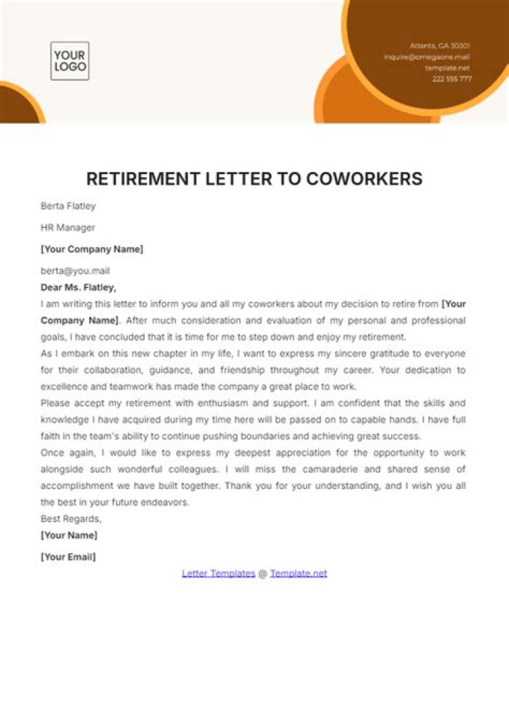 How do you say thank you to coworkers at retirement?