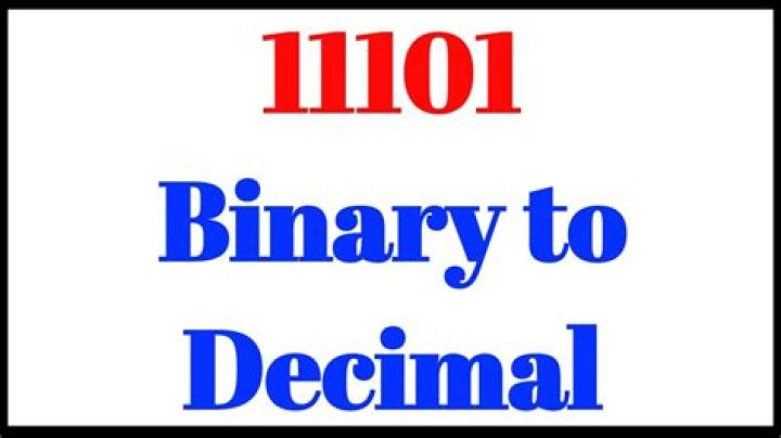 How do you turn 11101 into a decimal?