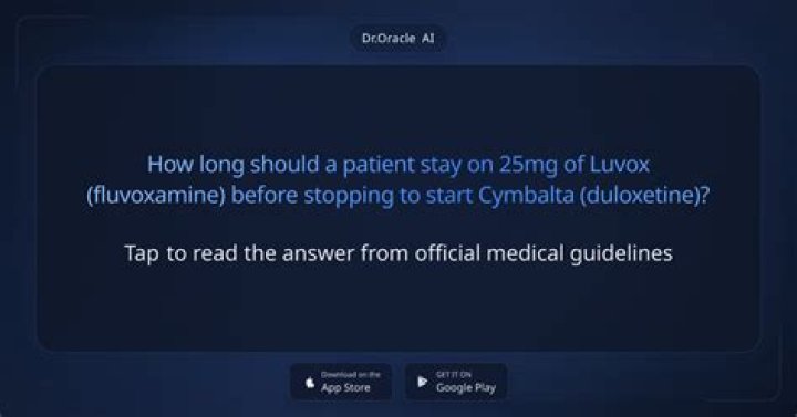 How long should you stay on duloxetine?