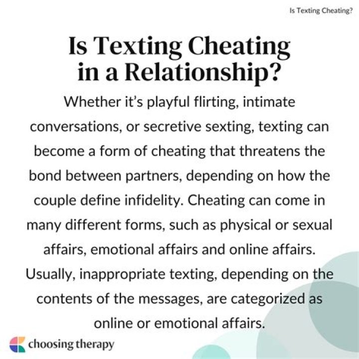 Is messaging another man cheating?