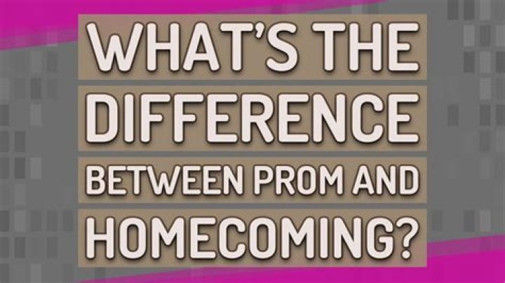 What's the difference between prom and homecoming?