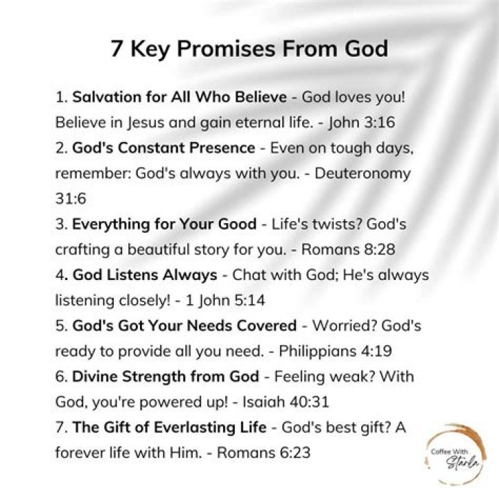 What are the 7 promises of God with verses?