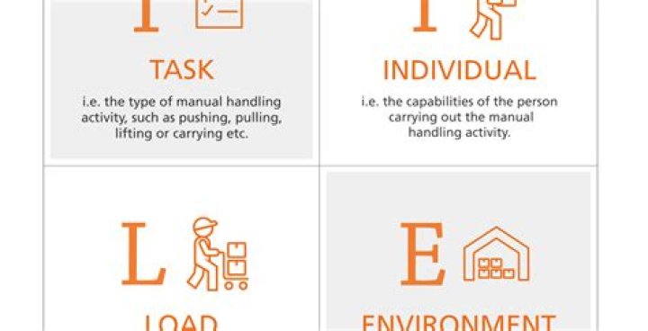 What are the factors to look for when risk assessing manual handling?