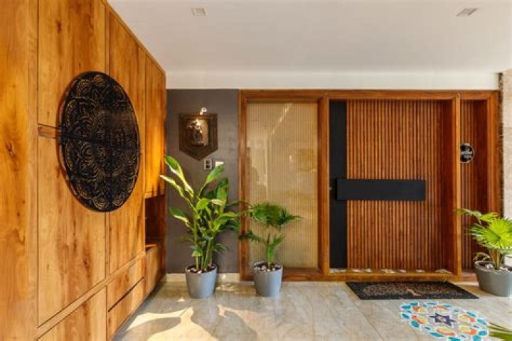 What do you hang on main door for good luck?