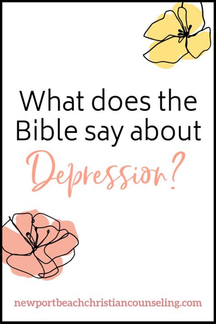 What does it say about depression in the Bible?
