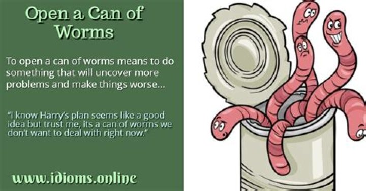What does open a can of worms mean?