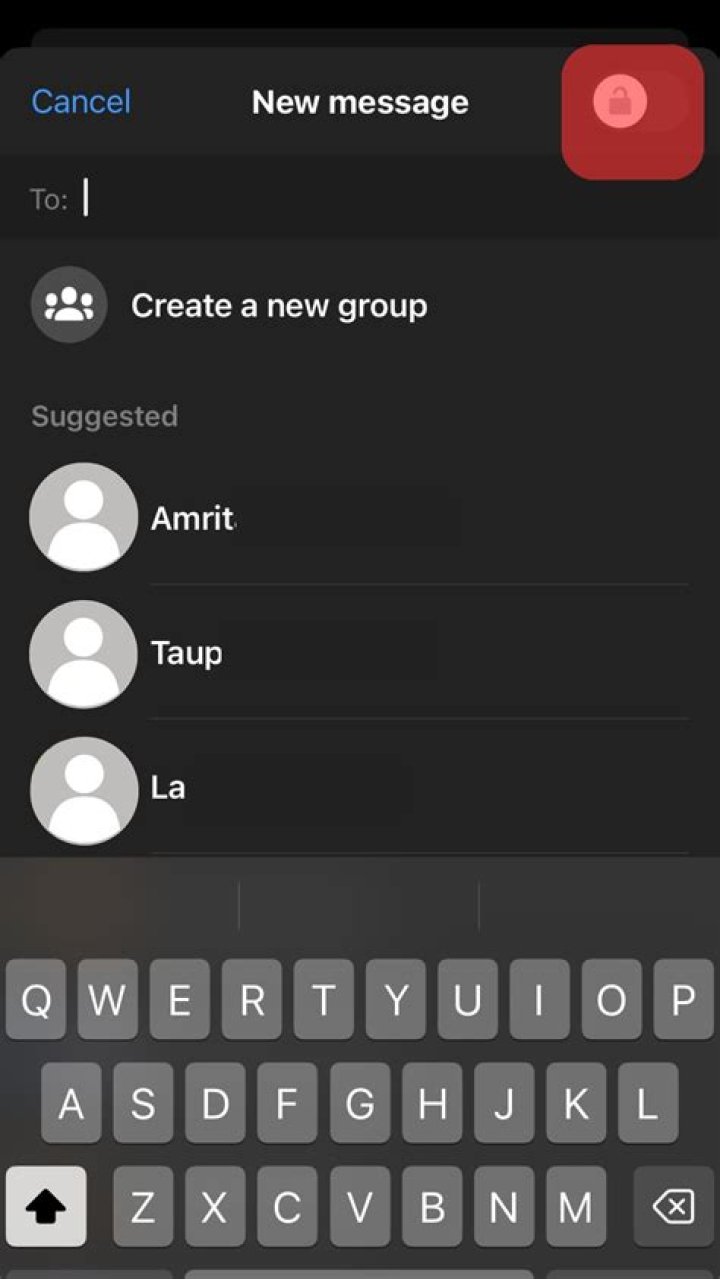 What does the lock mean on Messenger?
