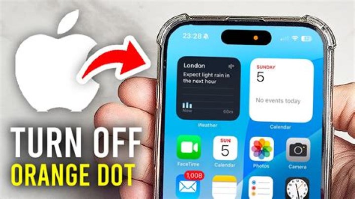 What does the orange dot on iPhone camera mean?