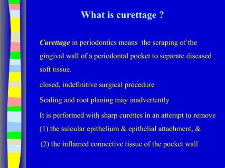 What is curettage and why is it important after extraction?