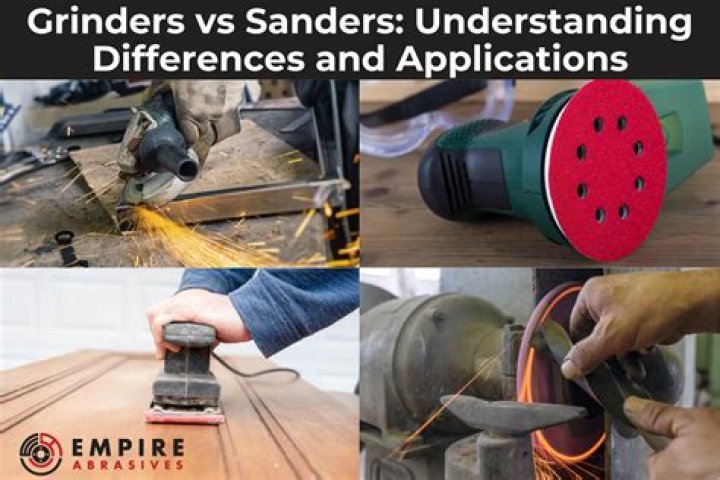 What is the difference between a sander and a grinder?