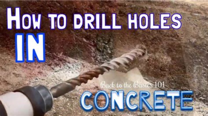 What is the fastest way to drill a hole in concrete?