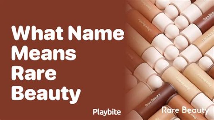 What name means rare?