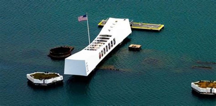 What ship can you see at Pearl Harbor?
