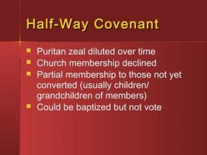 What was the importance of the Halfway Covenant?