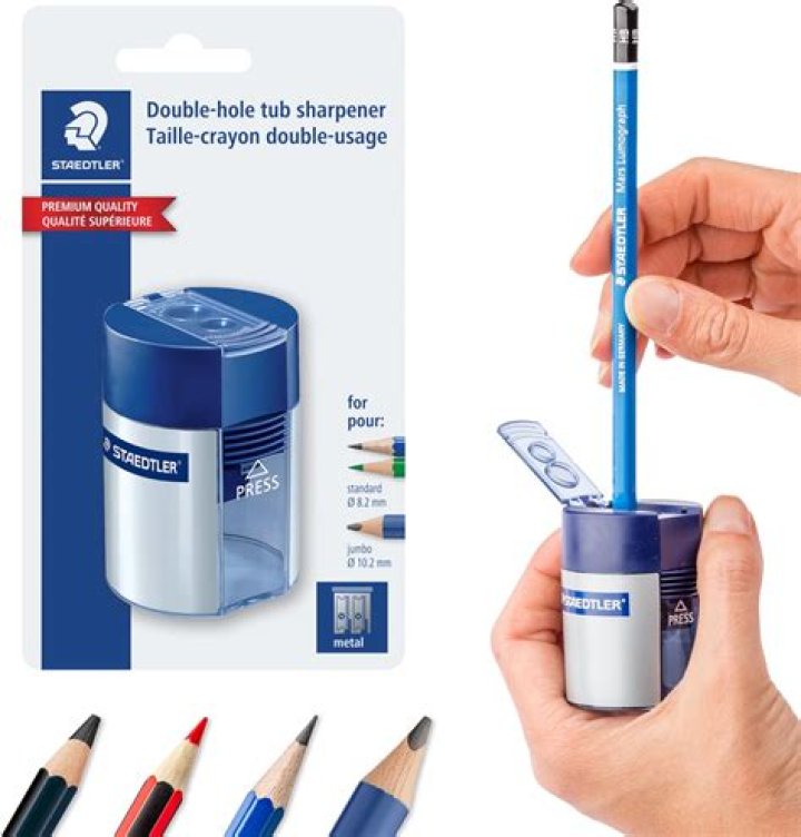 Why do pencil sharpeners have two holes?