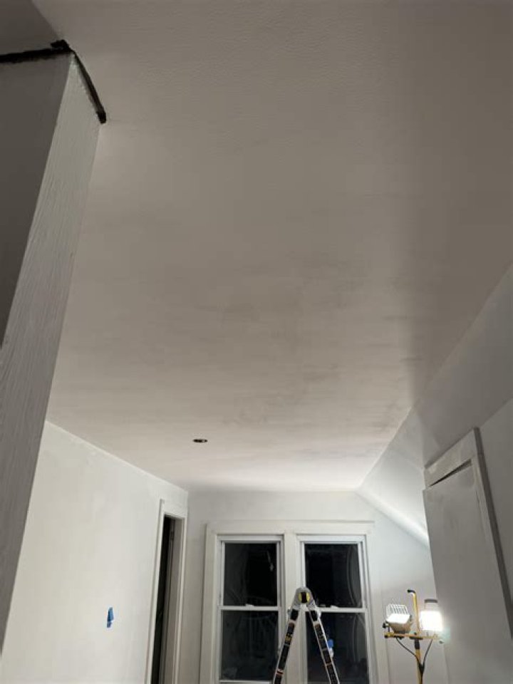 Why does my ceiling look patchy after painting?