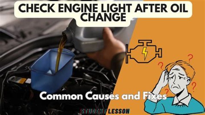 Will engine light go off after oil change?